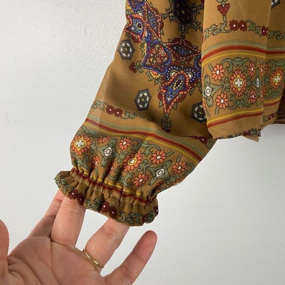 Misa Los Angeles Francesca Off Shoulder Top in Tumeric Floral - Picture 8 of 8